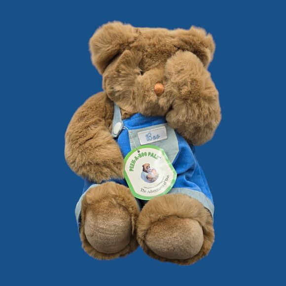 Peek-A-Boo Pals "Boo" Vintage Teddy Bear w/Tags Magnetic Hands for Creative Play - Picture 1 of 13
